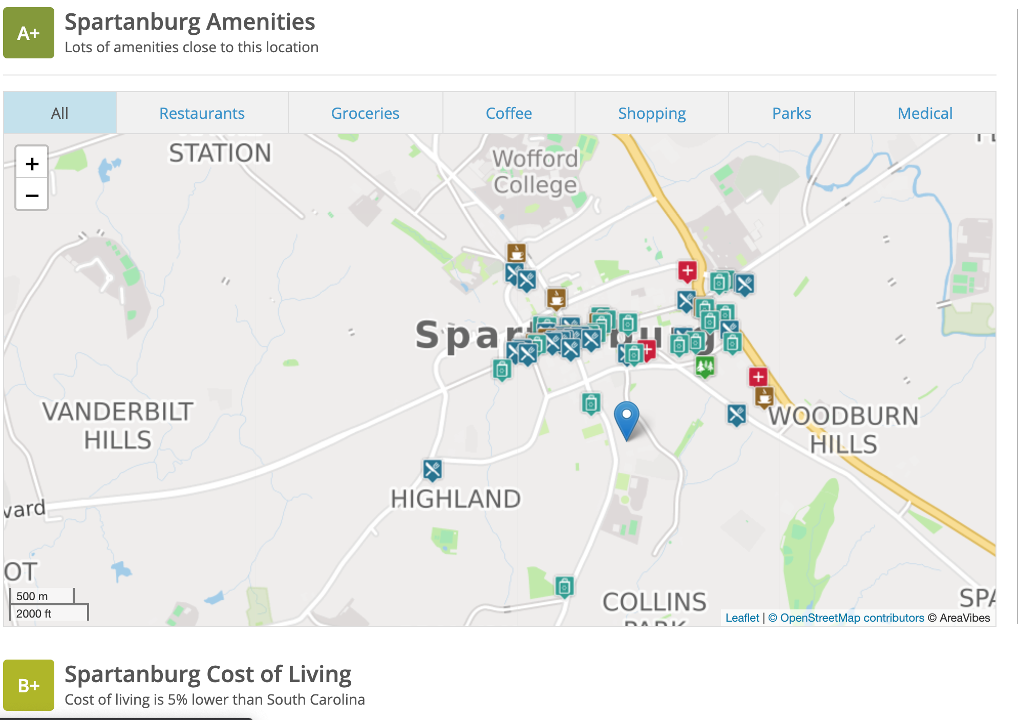 Amenities map